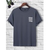 image:imageGORGLITTER Mens Oversized Graphic T Shirts Short Sleeve Drop Shoulder TeeDark Grey Floral  Slogan