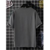image:imageGORGLITTER Mens Oversized Graphic T Shirts Short Sleeve Drop Shoulder TeeDark Grey Slogan Letter