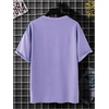 image:imageGORGLITTER Mens Oversized Graphic T Shirts Short Sleeve Drop Shoulder TeeMauve Purple Slogan Letter