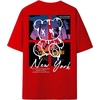 image:imageGORGLITTER Mens Oversized Graphic T Shirts Short Sleeve Drop Shoulder TeeRed Bear and Slogan
