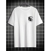 image:imageGORGLITTER Mens Oversized Graphic T Shirts Short Sleeve Drop Shoulder TeeWhite Eye and Letter