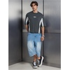 image:imageGORGLITTER Mens Oversized Graphic Tees Short Sleeve Streetwear Shirts Crewneck Casual Loose TShirt TopDark Grey and White