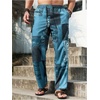 image:imageGORGLITTER Mens Patchwork Print Hippie Pants Baggy Comfy Colorful PantsBlue