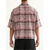 image:imageGORGLITTER Mens Plaid Cropped Shirt Button Up Y2K Vintage Crop Tops TeePink