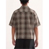 image:imageGORGLITTER Mens Plaid Cropped Shirt Button Up Y2K Vintage Crop Tops TeeRust Brown