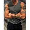 image:imageGORGLITTER Mens Ribbed Tank Top Undershirt Sleeveless Workout Muscle ShirtGrey