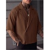 image:imageGORGLITTER Mens Striped Cropped Shirt Button Up Short Sleeve StreetwearBrown