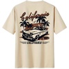 image:imageGORGLITTER Mens Vintage Graphic TShirt Oversized Crewneck Short Sleeve Tee Retro Print Casual Summer Streetwear TopApricot