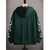 image:imageGORGLITTER Mens Y2K Graphic Zip Up Hoodie Streetwear Oversized SweatshirtDark Green
