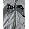 image:imageGORGLITTER Mens Y2K Hoodies Zip Up Graphic Jacket Hooded SweatshirtsGrey Letter