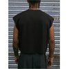 image:imageGORGLITTER Mens Y2k Cropped Tank Top Sleeveless Boxy Crop Tee StreetwearBlack Colorblock