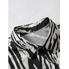 image:imageGORGLITTER Mens Zebra Print Shirt Y2k Button Up Animal Leopard Print TopsBlack