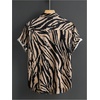 image:imageGORGLITTER Mens Zebra Print Shirt Y2k Button Up Animal Leopard Print TopsLeopard Brown