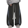 image:imageGORGLITTER Mens Barrel Sweatpants Uncuffed Baggy Y2k Wide Leg Sweat PantsBlack