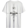 image:imageGORGLITTER Mens Drop Shoulder TShirts Graphic Printed Tees Streetwear TopWhite