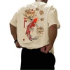 image:imageGORGLITTER Mens Japanese Graphic Tshirts Oversized Drop Shoulder T ShirtApricot Koi  Lotus