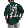 Dark Green Sword & Cherry Blossom