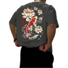 Dark Grey Koi & Lotus