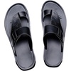 image:imageGORGLITTER Mens Leather Sandals Slides Beach Round Flip Flops SlippersBlack