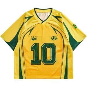 image:imageGORGLITTER Mens Brazil Jersey Shirt Spain Soccer Football Boxy Crop TopsYellow