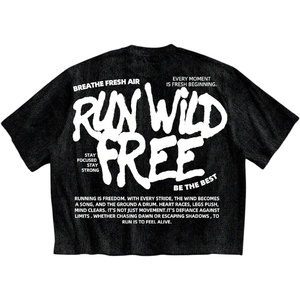 image:imageGORGLITTER Mens Graphic Cropped T Shirt Oversized Y2K Boxy StreetwearBlack Letter