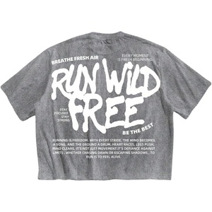 image:imageGORGLITTER Mens Graphic Cropped T Shirt Oversized Y2K Boxy StreetwearGrey