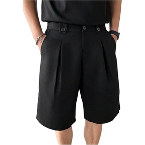 image:imageGORGLITTER Mens Pleated Shorts Wide Leg Business Casual Dress ShortsBlack