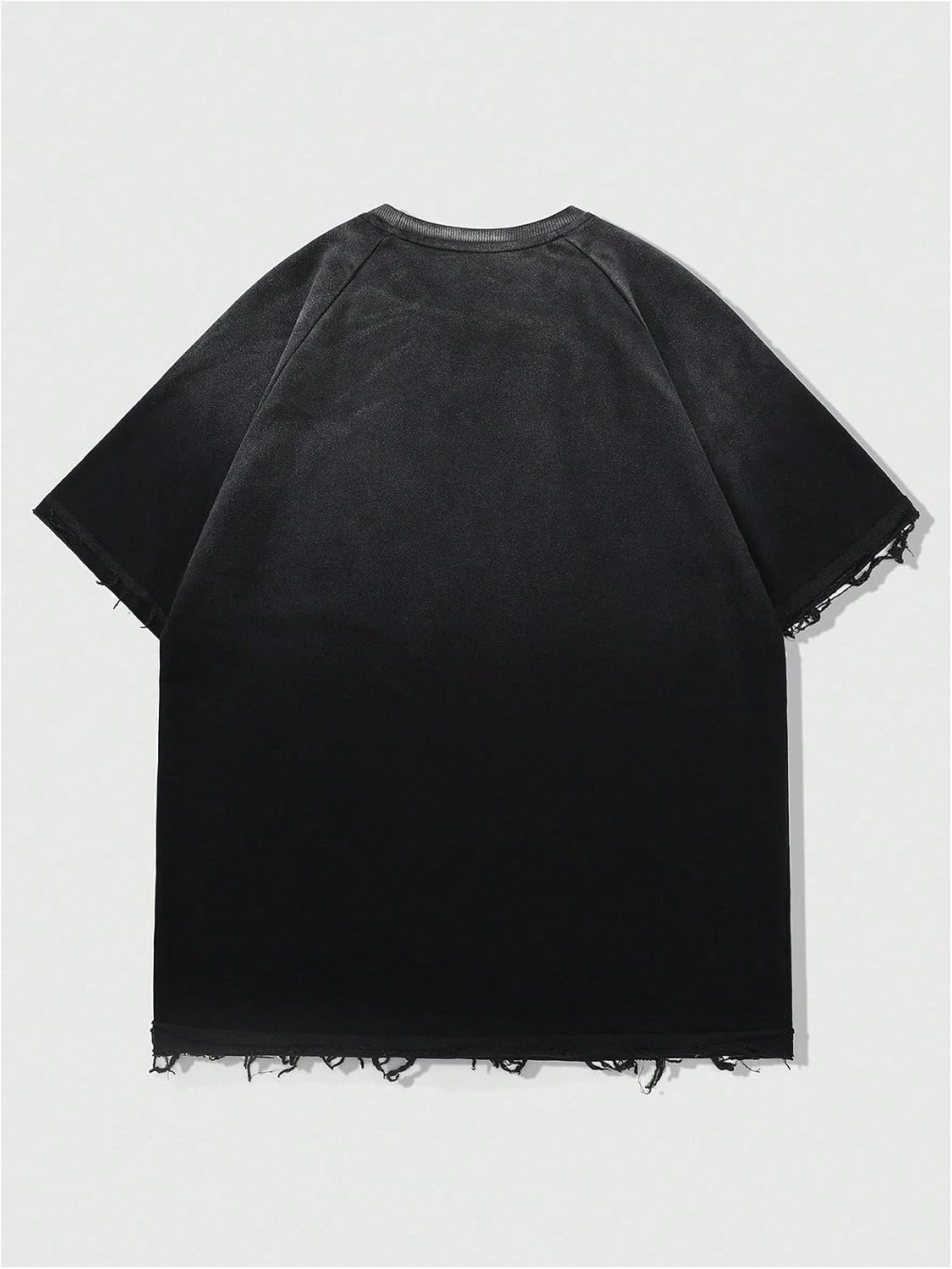image:imageGORGLITTER Mens Oversized Short Sleeve TShirt Y2K Vintage Acid Washes TeeBlack Distressed