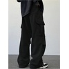 image:imageGORGLITTER Mens Baggy Cargo Sweatpants Oversized Sweat Pants Fall OutfitsBlack