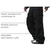 image:imageGORGLITTER Mens Baggy Cargo Sweatpants Oversized Sweat Pants Fall OutfitsBlack