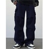 image:imageGORGLITTER Mens Baggy Cargo Sweatpants Oversized Sweat Pants Fall OutfitsDark Blue