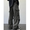 image:imageGORGLITTER Mens Baggy Cargo Sweatpants Oversized Sweat Pants Fall OutfitsDark Grey