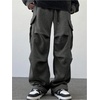image:imageGORGLITTER Mens Baggy Cargo Sweatpants Oversized Sweat Pants Fall OutfitsDark Grey