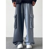 image:imageGORGLITTER Mens Baggy Cargo Sweatpants Oversized Sweat Pants Fall OutfitsDark Grey Solid