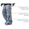 image:imageGORGLITTER Mens Baggy Cargo Sweatpants Oversized Sweat Pants Fall OutfitsLight Grey