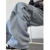 image:imageGORGLITTER Mens Baggy Cargo Sweatpants Oversized Sweat Pants Fall OutfitsLight Grey