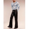 image:imageGORGLITTER Mens Crop Going Out Tops Y2K Sheer Mesh Long Sleeve Party ShirtBlue