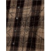 image:imageGORGLITTER Mens Cropped Button Up Shirt Y2K Rhinestone Boxy Plaid Crop TopBrown Plaid