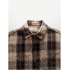 image:imageGORGLITTER Mens Cropped Button Up Shirt Y2K Rhinestone Boxy Plaid Crop TopBrown Plaid