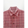 image:imageGORGLITTER Mens Cropped Button Up Shirt Y2K Rhinestone Boxy Plaid Crop TopRed