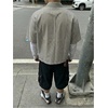 image:imageGORGLITTER Mens Cropped Button Up Shirts Short Sleeve Boxy TeesBlack and White