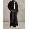 image:imageGORGLITTER Mens Cropped Shirt Button Up Long Sleeve Boxy Streetwear TopsBlack