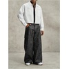 image:imageGORGLITTER Mens Cropped Shirt Button Up Long Sleeve Boxy Streetwear TopsWhite