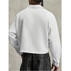 image:imageGORGLITTER Mens Cropped Shirt Button Up Long Sleeve Boxy Streetwear TopsWhite
