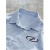 image:imageGORGLITTER Mens Cropped Shirt Striped Button Up Boxy Crop Top StreetwearBlack and Blue