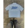 image:imageGORGLITTER Mens Cropped Shirt Striped Button Up Boxy Crop Top StreetwearBlue