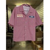 image:imageGORGLITTER Mens Cropped Shirt Striped Button Up Boxy Crop Top StreetwearPink Patched
