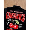 image:imageGORGLITTER Mens Cropped T Shirt Crop Tops Button Up Boxy Graphic Y2k TeesBlack