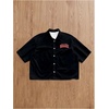 image:imageGORGLITTER Mens Cropped T Shirt Crop Tops Button Up Boxy Graphic Y2k TeesBlack
