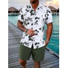 image:imageGORGLITTER Mens Cruise Rave Vacation Matching Outfits 2 Piece Short SetsArmy Green
